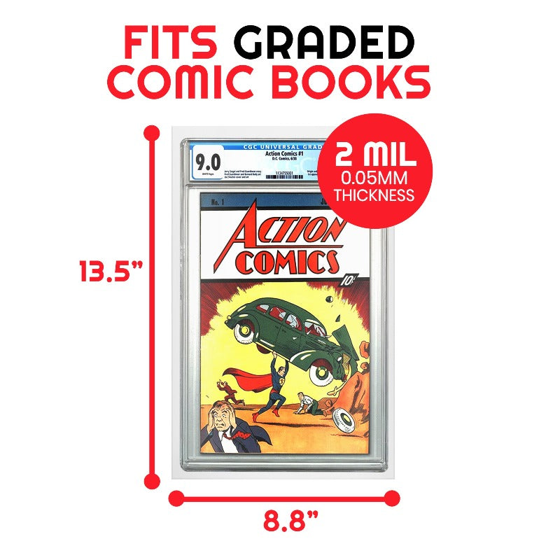 Comic Book Bags Resealable for Graded Comics - 2 MIL EVORETRO Canada Comic Protectors  Squirtle Squad Card Shop.