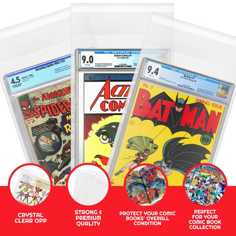 Comic Book Bags Resealable for Graded Comics - 2 MIL EVORETRO Canada Comic Protectors  Squirtle Squad Card Shop.