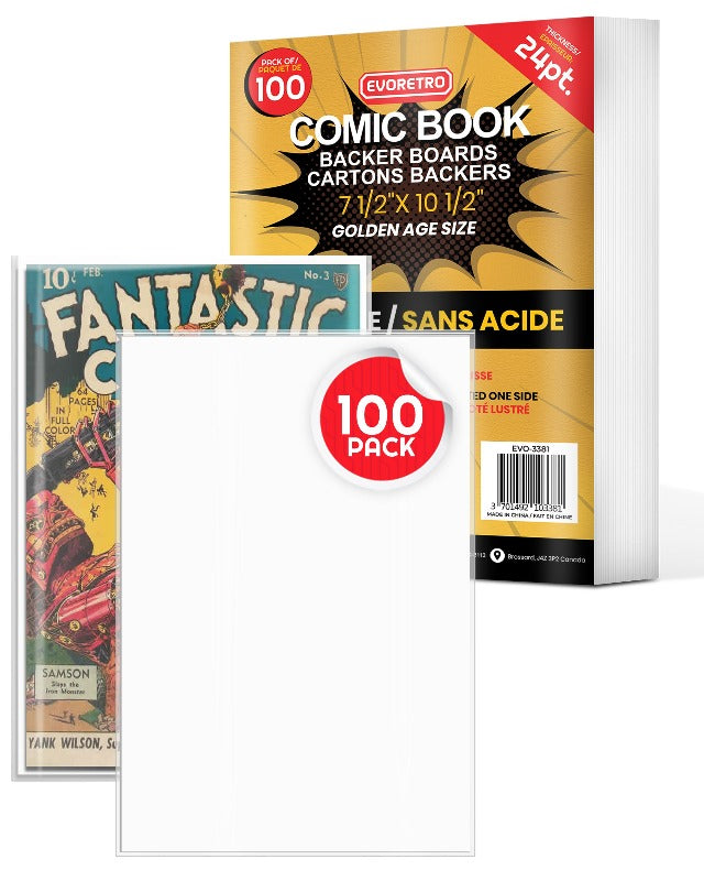 Golden Age Comic Book Backer Boards Size EVORETRO Canada Comic Protectors  Squirtle Squad Card Shop.