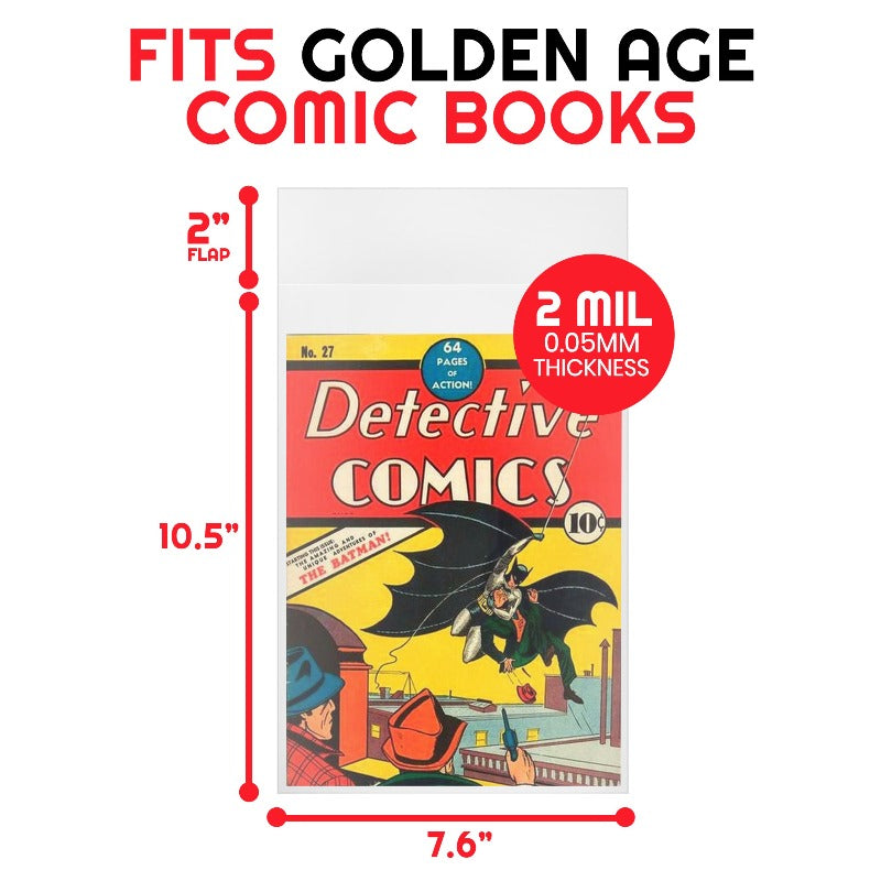 Golden Age Comic Book Bags 2 MIL EVORETRO Canada Comic Protectors  Squirtle Squad Card Shop.