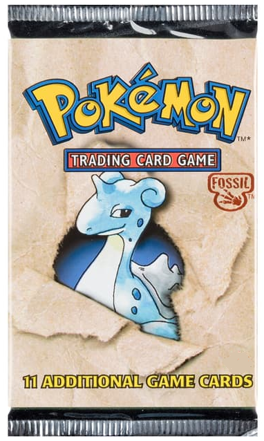 Pokémon TCG – Fossil Booster Pack – Lapras Artwork – Wizards of the Coast – Vintage WOTC Pack