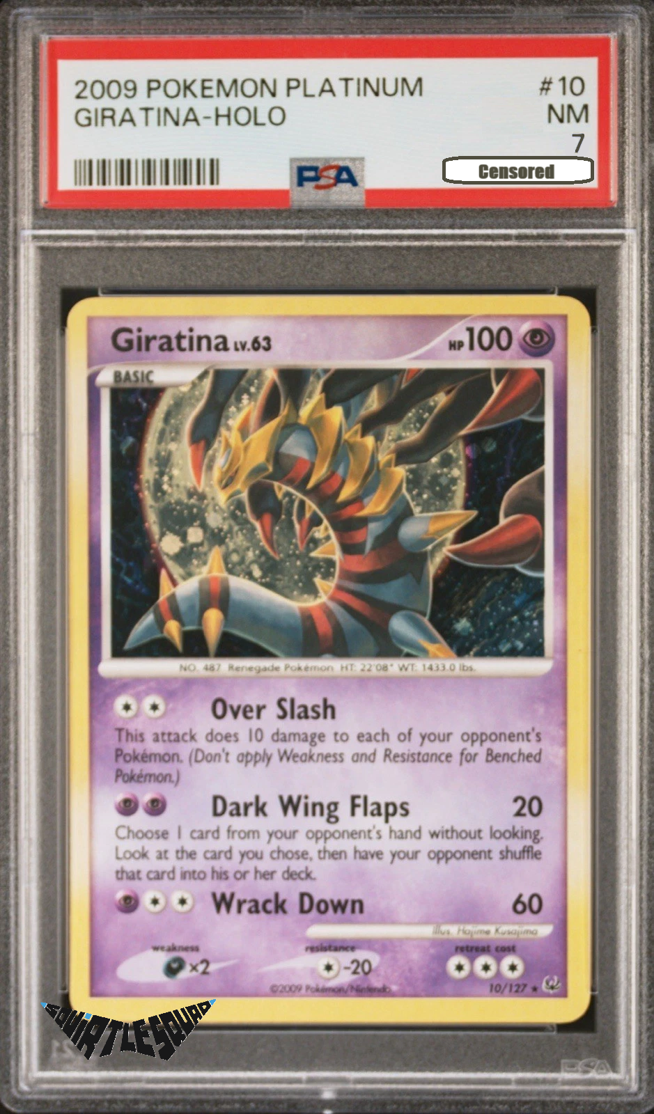 Pokémon TCG – Giratina 10/127 – Platinum Holo – English – PSA 7 (POP60)