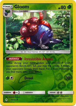 Gloom 007/214 Reverse Holo - Sun & Moon Unbroken Bonds