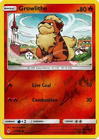 Growlithe 021/214 Reverse Holo - Sun & Moon Unbroken Bonds