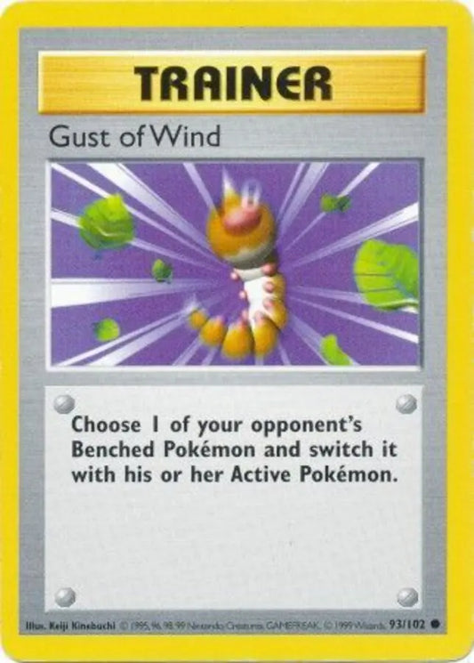 Gust of Wind 093  - Unlimited Base Set Shadowless - Common Base Set (Shadowless) Pokemon Single  Squirtle Squad Card Shop.