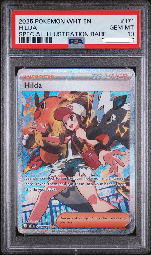 Pokémon TCG – Hilda 171/086 Special Illustration Rare – PSA 10 Gem Mint Squirtle Squad Card Shop.   Squirtle Squad Card Shop.