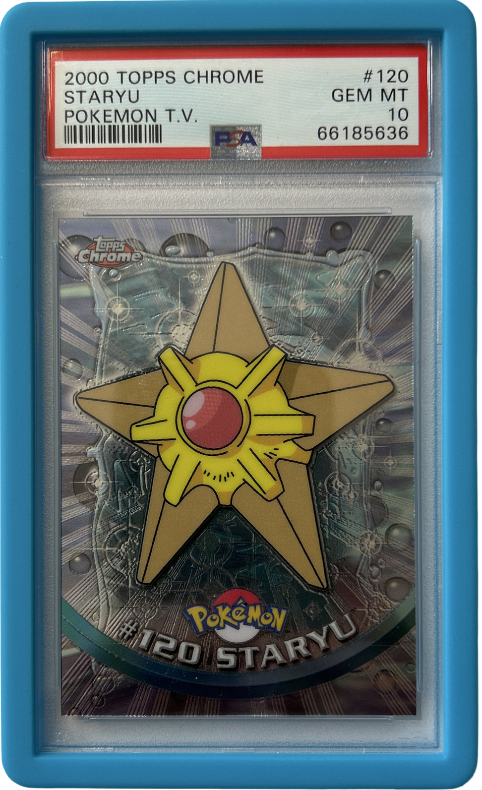 Pokemon - Topps Chrome Series 2 - Staryu #120 - PSA 10 - Cyan Guard