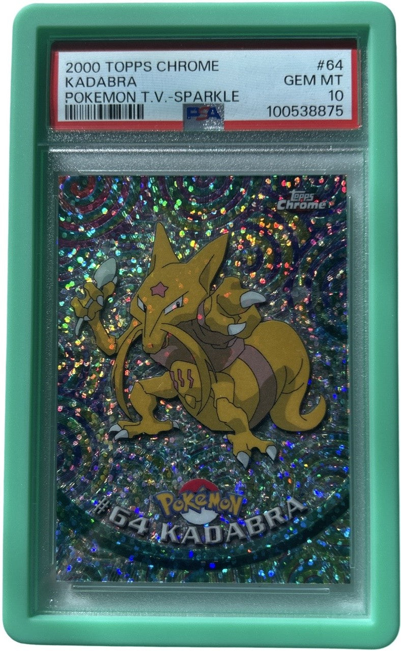 Pokemon - Topps Chrome - Series 1 - #64 KADABRA Sparkle - PSA 10 - MINT GUARD