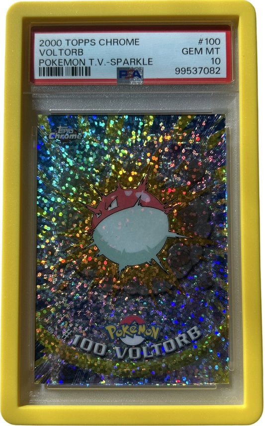 Pokemon - Topps Chrome - Series 2 - #100 VOLTORB Sparkle - PSA 10 - YELLOW GUARD
