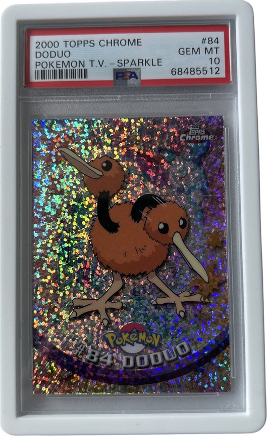 Pokemon - Topps Chrome Series 2 - #84 DODUO Sparkle - PSA 10 - WHITE GUARD