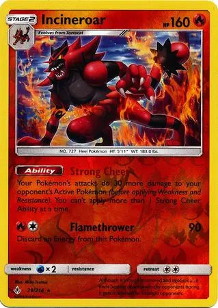 Incineroar 029/214 Reverse Holo - Sun & Moon Unbroken Bonds