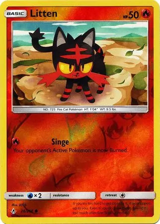 Litten 026/214 Reverse Holo - Sun & Moon Unbroken Bonds
