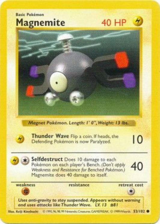 Magnemite 053  - Unlimited Base Set Shadowless - Common