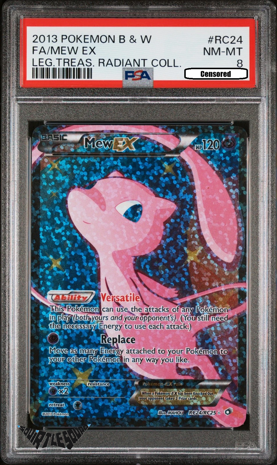 Pokémon TCG – Mew EX RC24 – Black & White Legends Treasures Radiant Collection – PSA 8 Near Mint-Mint