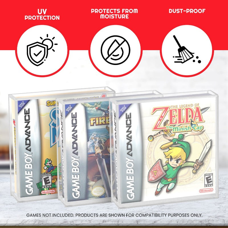 Acrylic Protector for (GB/GBA) Game Box - 2 Pack EVORETRO Canada Video Game Protectors  Squirtle Squad Card Shop.