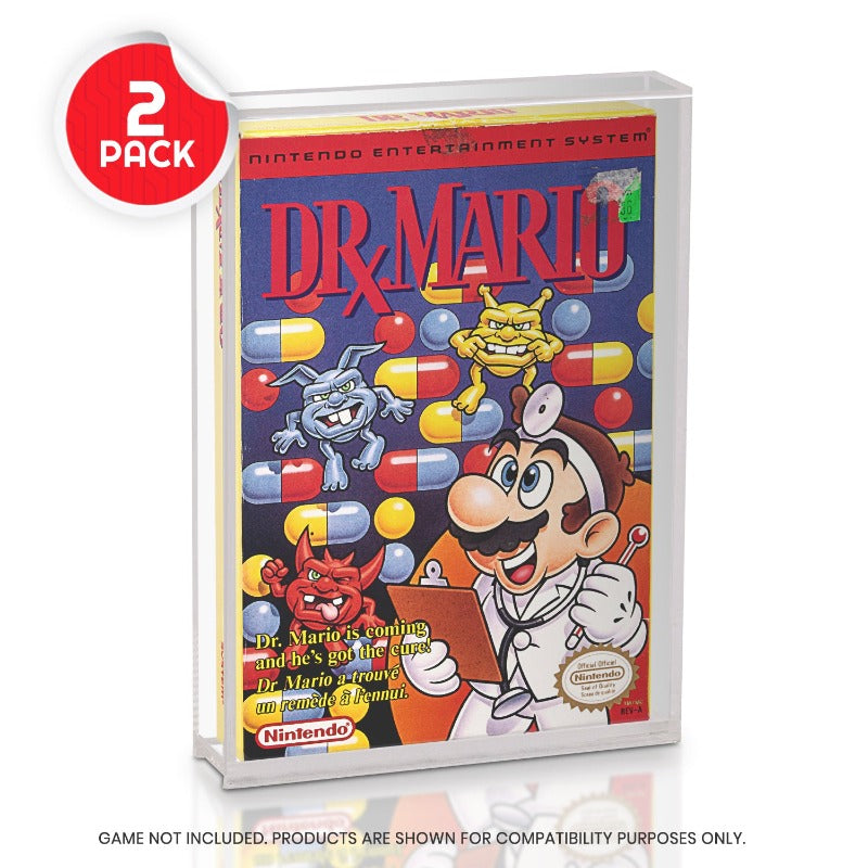 Acrylic Video Game Box Protector for Nintendo NES Game Box - Pack of 2 EVORETRO Canada Video Game Protectors  Squirtle Squad Card Shop.