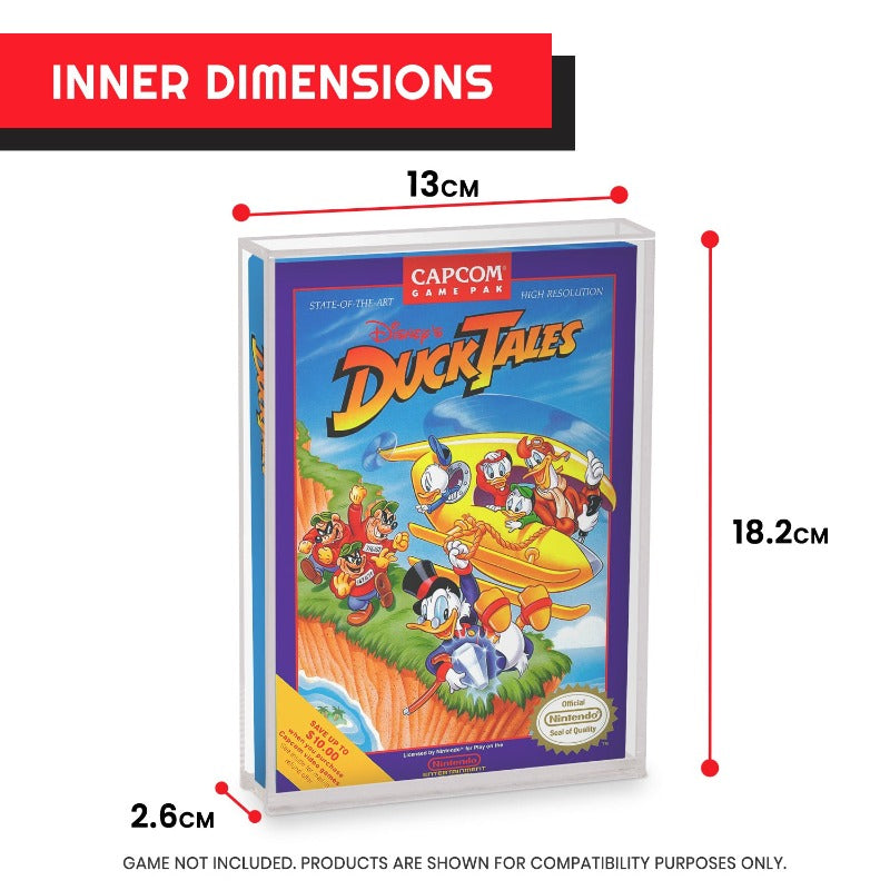 Acrylic Video Game Box Protector for Nintendo NES Game Box - Pack of 2 EVORETRO Canada Video Game Protectors  Squirtle Squad Card Shop.