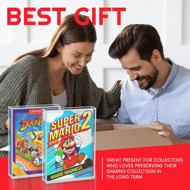 Acrylic Video Game Box Protector for Nintendo NES Game Box - Pack of 2 EVORETRO Canada Video Game Protectors  Squirtle Squad Card Shop.