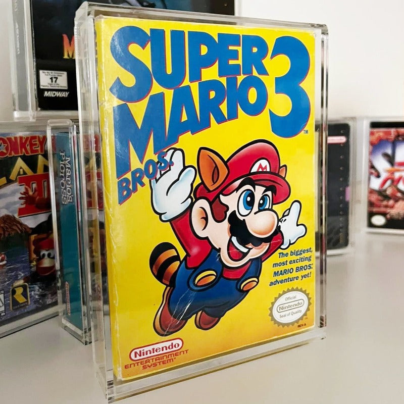 Acrylic Video Game Box Protector for Nintendo NES Game Box - Pack of 2 EVORETRO Canada Video Game Protectors  Squirtle Squad Card Shop.