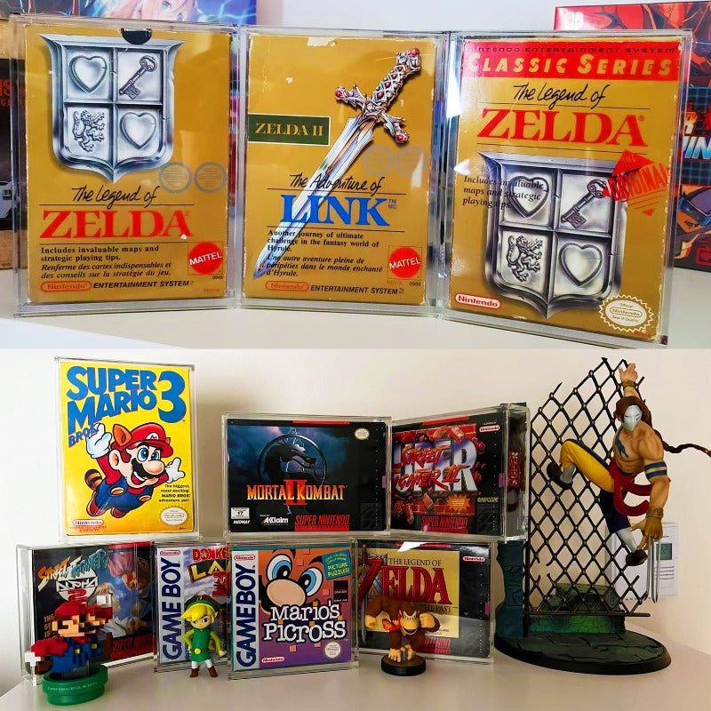 Acrylic Video Game Box Protector for Nintendo NES Game Box - Pack of 2 EVORETRO Canada Video Game Protectors  Squirtle Squad Card Shop.