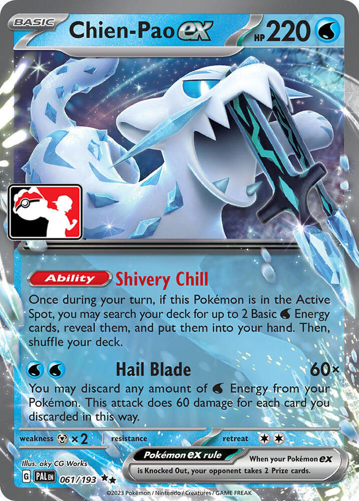 Chien-Pao ex 061/193 Play! Pokémon stamp