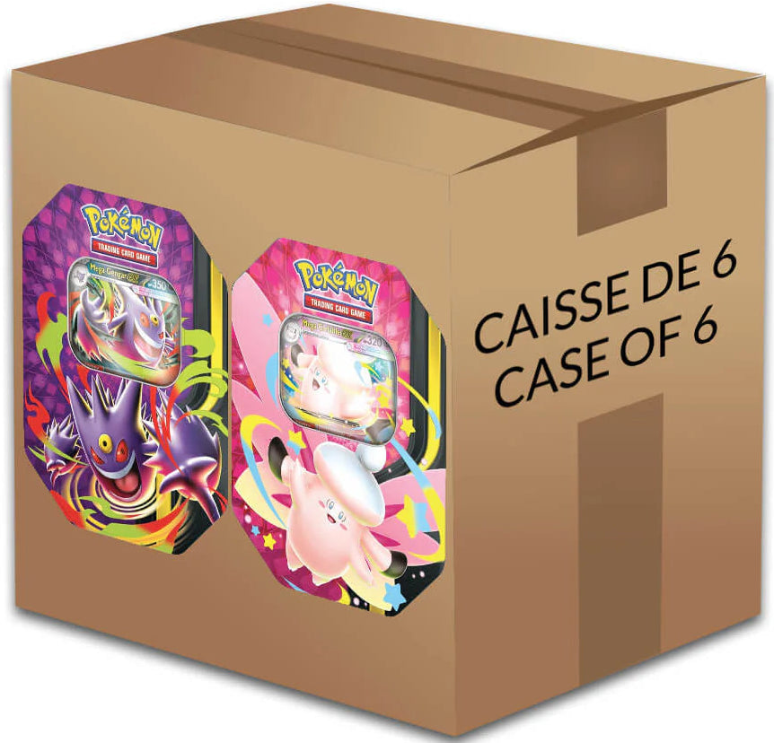 Pokémon TCG - Mega Moonlit Tin Case - Sealed 6 Tin Case Mega Gengar ex & Mega Clefable ex Miscellaneous Cards & Products Pokemon Sealed  Squirtle Squad Card Shop.