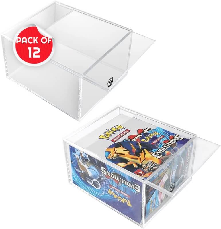 Pokemon Booster Box w/ Sliding Lid Anti-UV - EVORETRO Acrylic Protector 4.0MM EVORETRO Canada Card Protectors  Squirtle Squad Card Shop.
