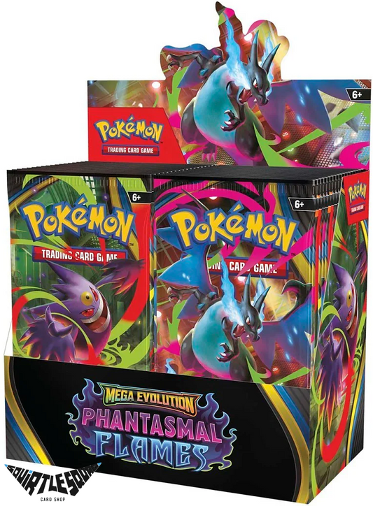 Pokémon TCG – Mega Evolution: Phantasmal Flames Booster Box – Factory Sealed Squirtle Squad Card Shop.   Squirtle Squad Card Shop.