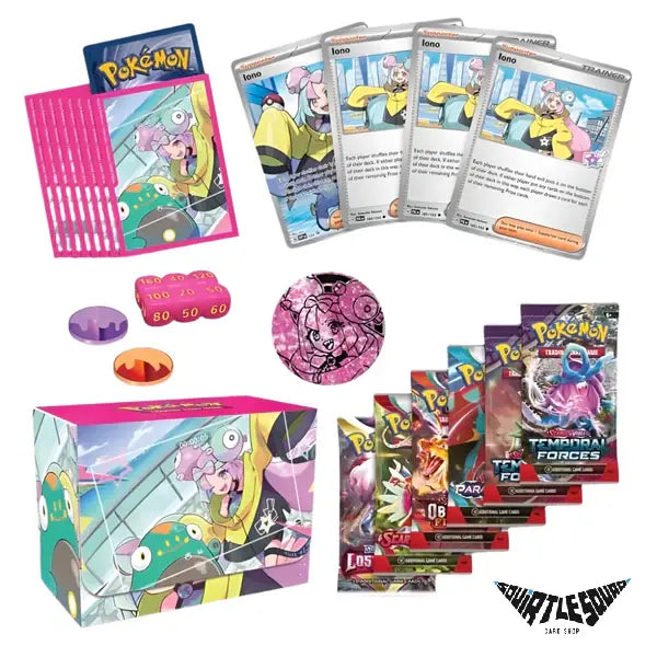 Pokémon TCG – Iono Premium Tournament Collection Box – Full-Art Iono Promo – Factory Sealed Squirtle Squad Card Shop.   Squirtle Squad Card Shop.