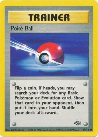Poke Ball 64/64 Jungle Ulimited Pokemon Card Jungle Pokemon Single  Squirtle Squad Card Shop.
