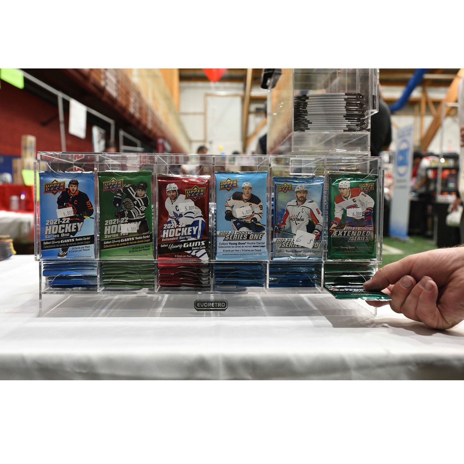 Pokémon Booster Pack 6-Slot EVORETRO Acrylic Display Dispenser - 4 Packs EVORETRO Canada Card Protectors  Squirtle Squad Card Shop.
