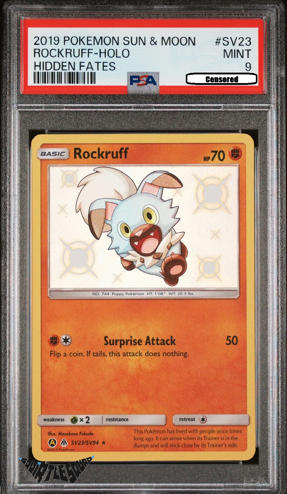 Pokémon TCG – Rockruff SV23/SV94 – Hidden Fates – PSA 9 Mint