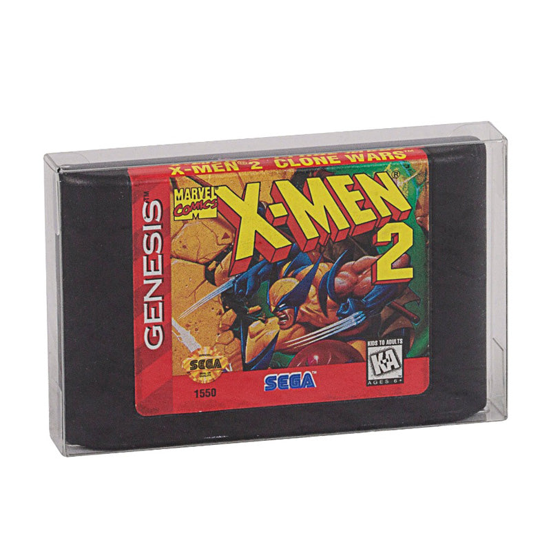 SEGA GENESIS Cartridge Only / SEGA MEGA Cartridge Only / Audio Cassette EVORETRO Case With Sticker - Pack of 25 EVORETRO Canada Video Game Protectors  Squirtle Squad Card Shop.