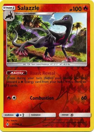 Salazzle 031/214 Reverse Holo - Sun & Moon Unbroken Bonds