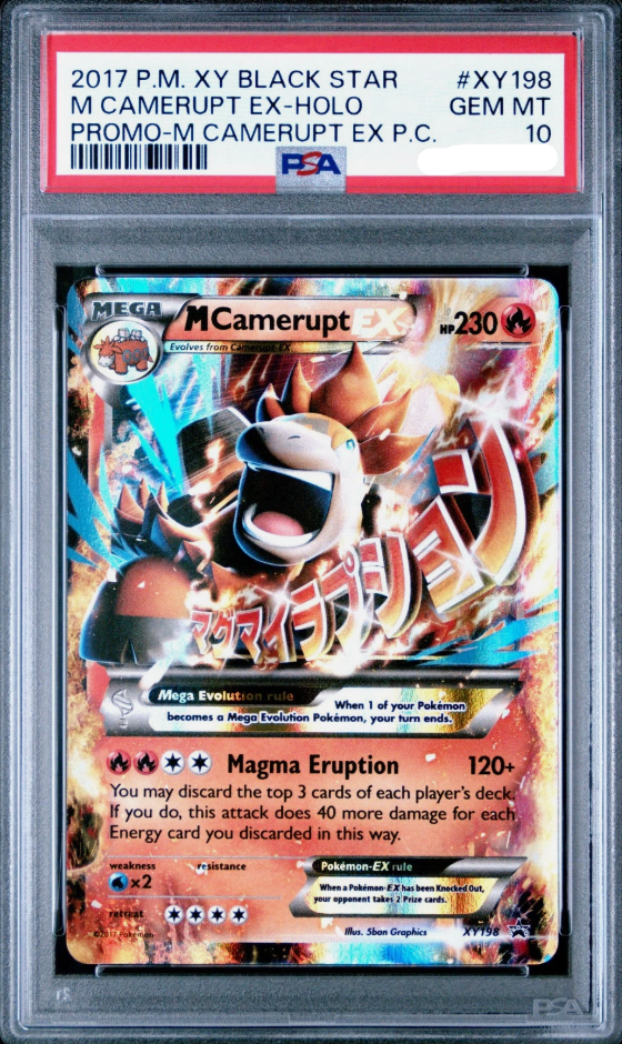 Pokémon TCG - M Camerupt EX XY198 - XY Black Star Promo Holo - PSA 10 Gem Mint Squirtle Squad Card Shop.   Squirtle Squad Card Shop.