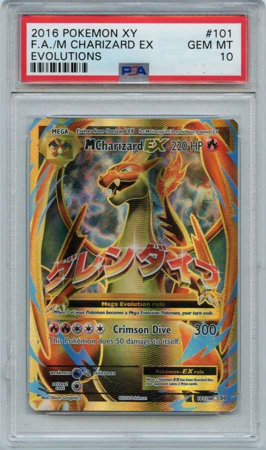 Pokémon TCG - M Charizard EX 101/108 - XY Evolutions - Full Art - PSA 10 Gem Mint Squirtle Squad Card Shop.   Squirtle Squad Card Shop.