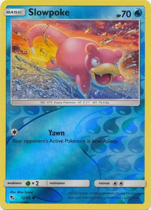 Slowpoke 012/68 - Reverse Holofoil Hidden Fates - Common Hidden Fates Pokemon Single  Squirtle Squad Card Shop.