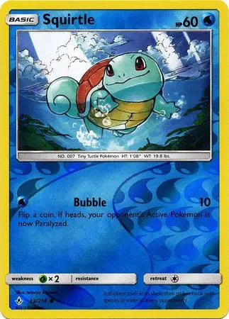 Squirtle 033/214 Reverse Holo - Sun & Moon Unbroken Bonds