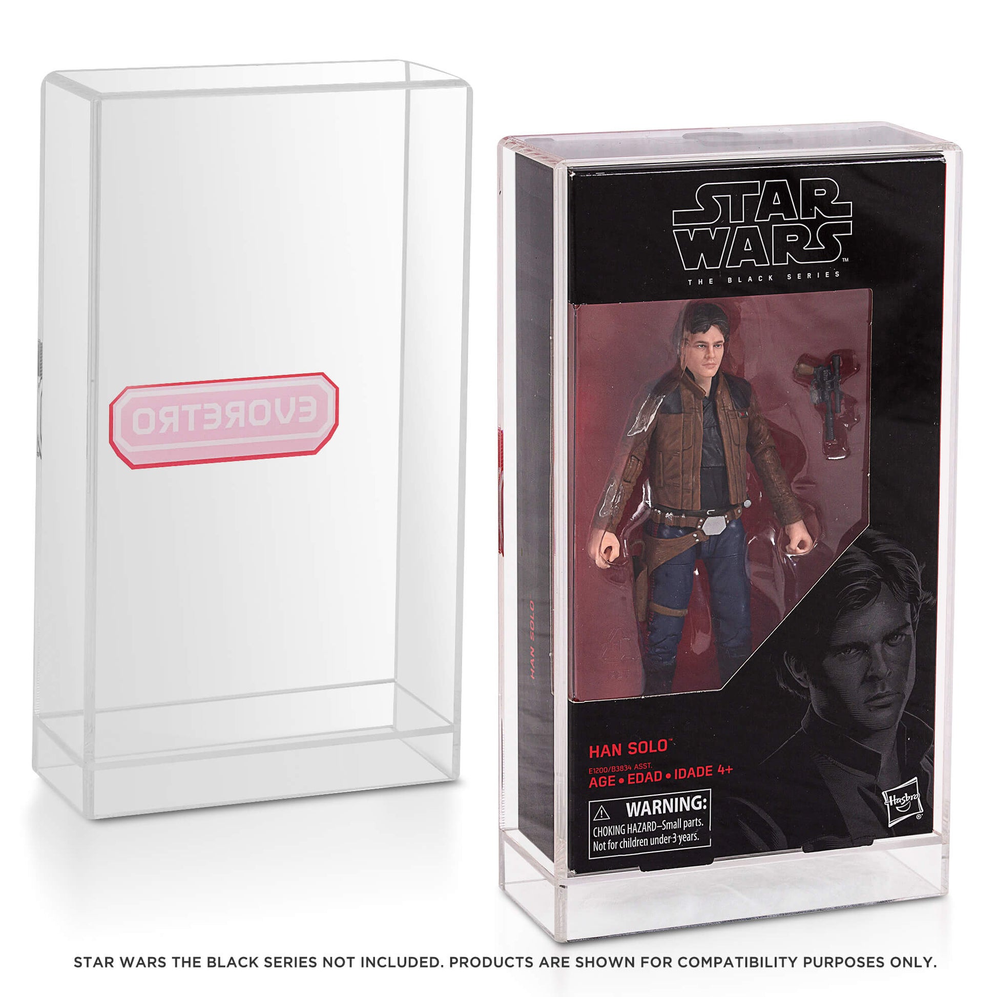 Star Wars Black series EVORETRO Clear Acrylic Display Case - Pack of 1 EVORETRO Canada Figurine Protectors  Squirtle Squad Card Shop.