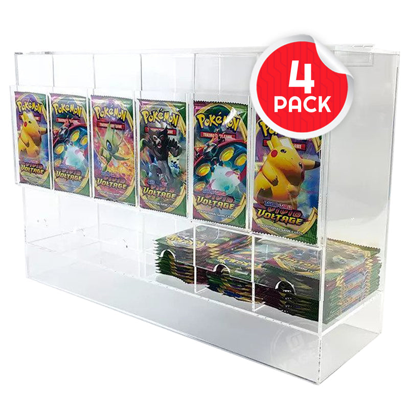 Pokémon Booster Pack 6-Slot EVORETRO Acrylic Display Dispenser - 4 Packs EVORETRO Canada Card Protectors  Squirtle Squad Card Shop.