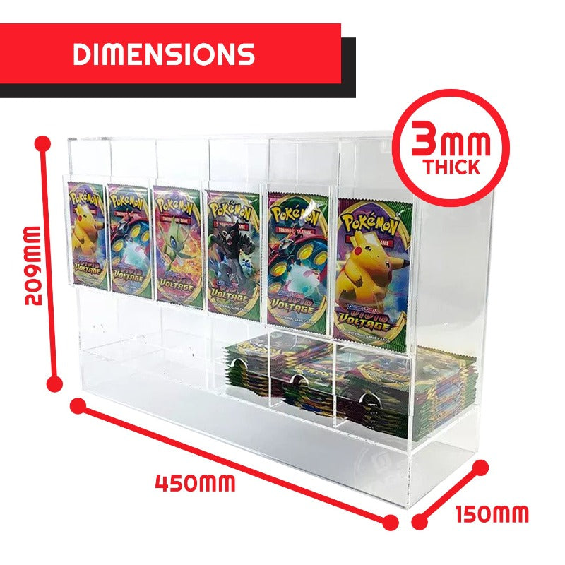 Pokémon Booster Pack 6-Slot EVORETRO Acrylic Display Dispenser - 4 Packs EVORETRO Canada Card Protectors  Squirtle Squad Card Shop.