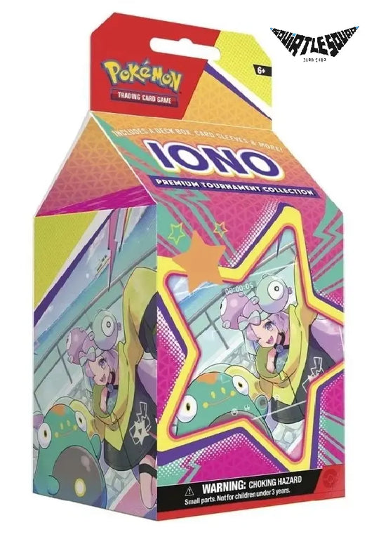 Pokémon TCG – Iono Premium Tournament Collection Box – Full-Art Iono Promo – Factory Sealed Squirtle Squad Card Shop.   Squirtle Squad Card Shop.