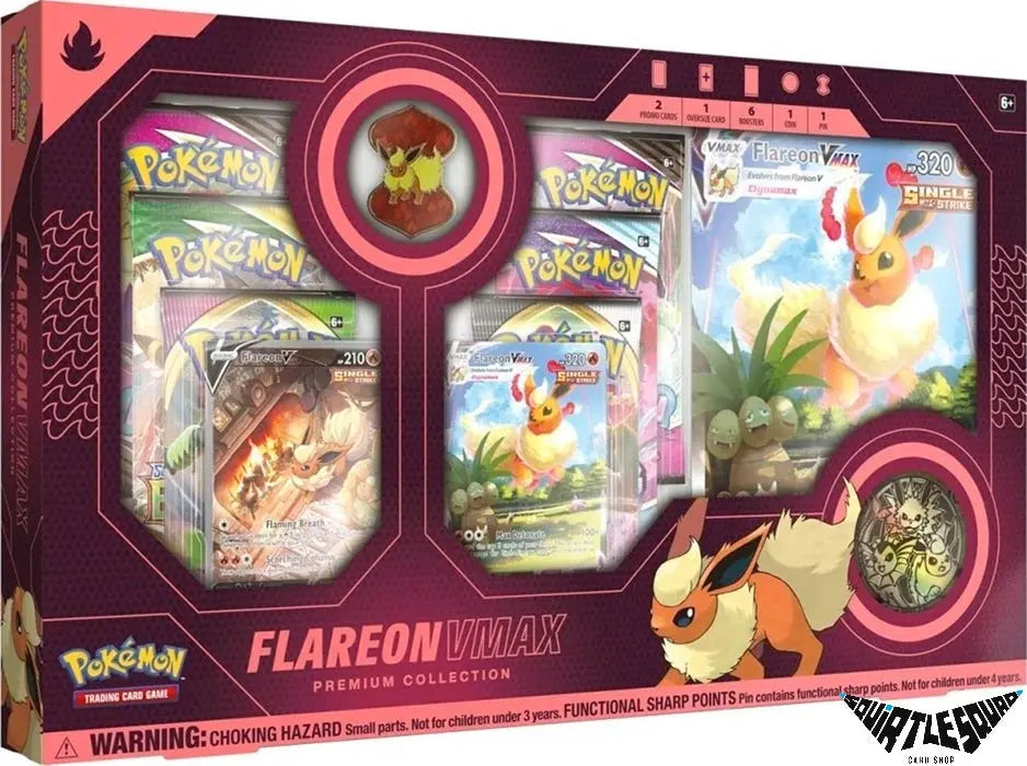 Pokémon TCG – Flareon VMAX – Sword & Shield – Premium Collection – Sealed - Squirtle Squad Card Shop.
