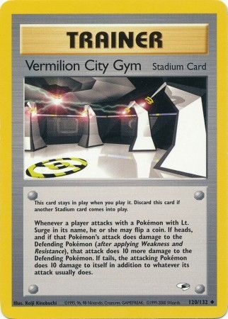 Vermilion City Gym 120  - Unlimited Gym Heroes - Uncommon Gym Heroes Pokemon Single  Squirtle Squad Card Shop.