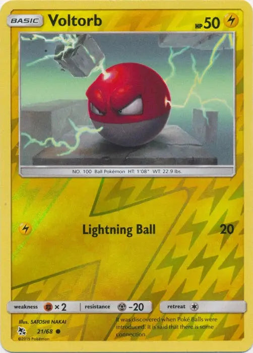 Voltorb 021/68 - Reverse Holofoil Hidden Fates - Common Hidden Fates Pokemon Single  Squirtle Squad Card Shop.