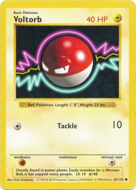 Voltorb 067  - Unlimited Base Set Shadowless - Common