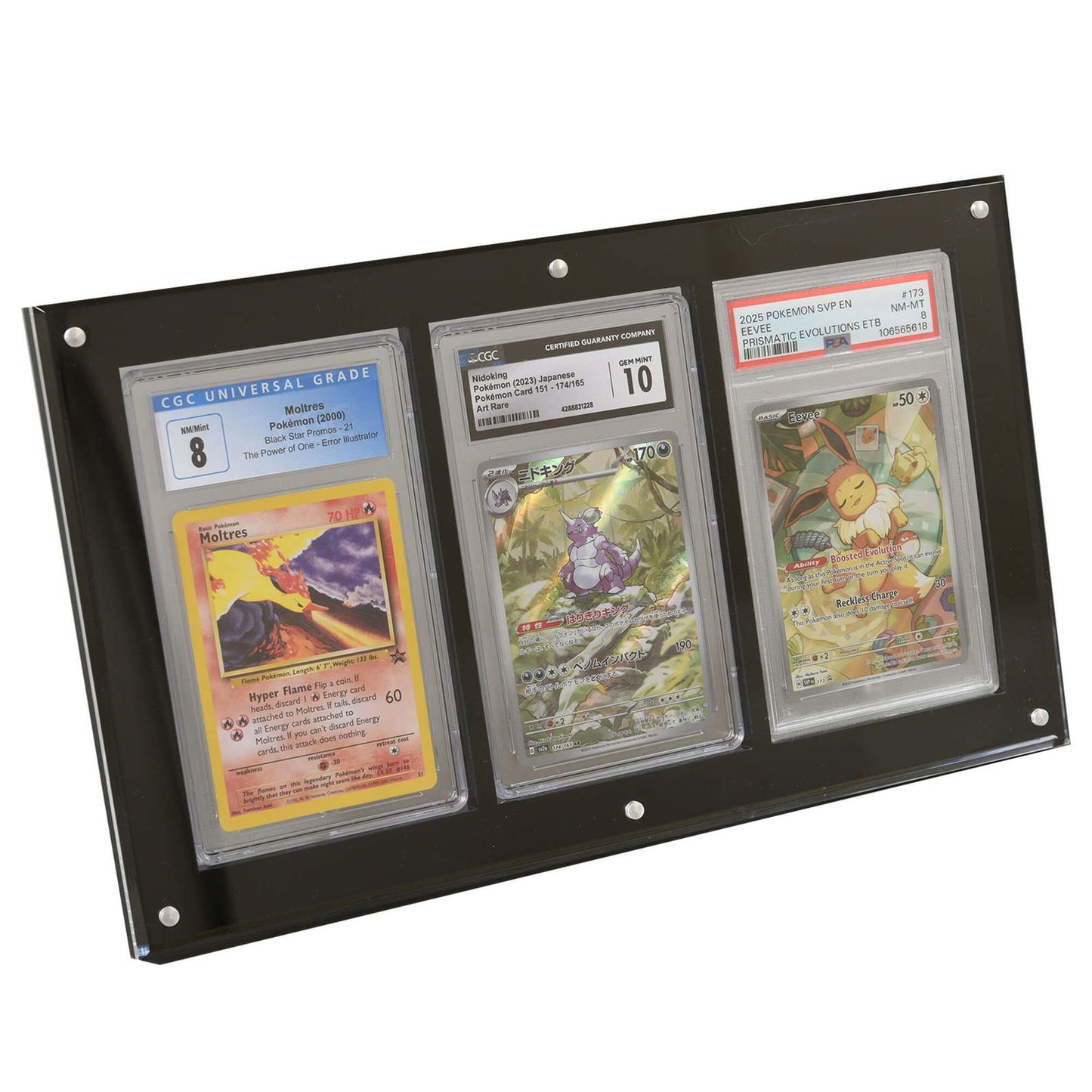 EVORETRO Acrylic Frame for PSA - 3 Slots EVORETRO Canada Card Protectors  Squirtle Squad Card Shop.