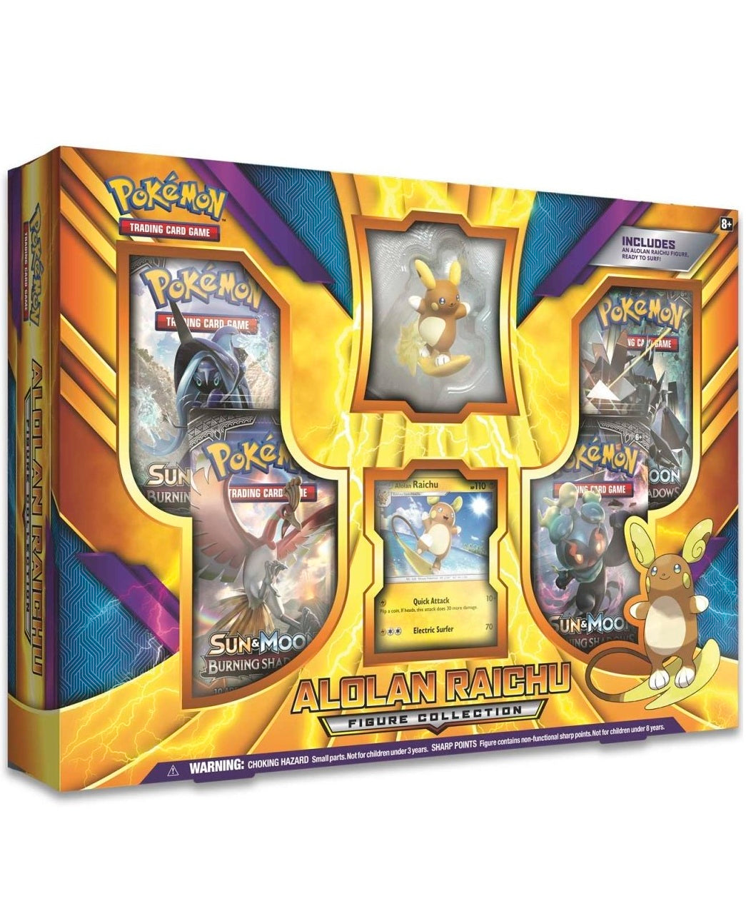 Pokémon TCG – Alolan Raichu Figure Collection – Sun & Moon – Factory Sealed Squirtle Squad Card Shop.   Squirtle Squad Card Shop.
