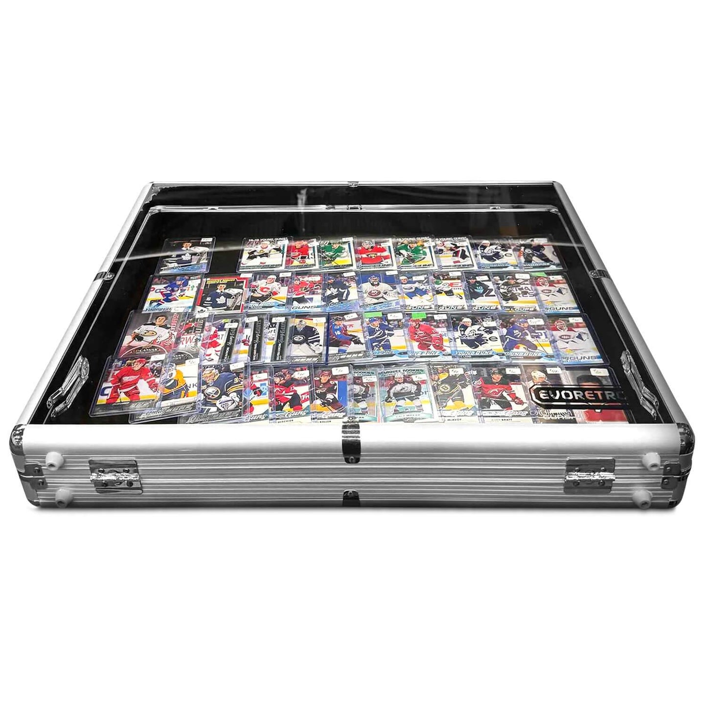 EVORETRO Acrylic Clear Top Display Vendor Trade Show showcase EVORETRO Canada Card Protectors  Squirtle Squad Card Shop.