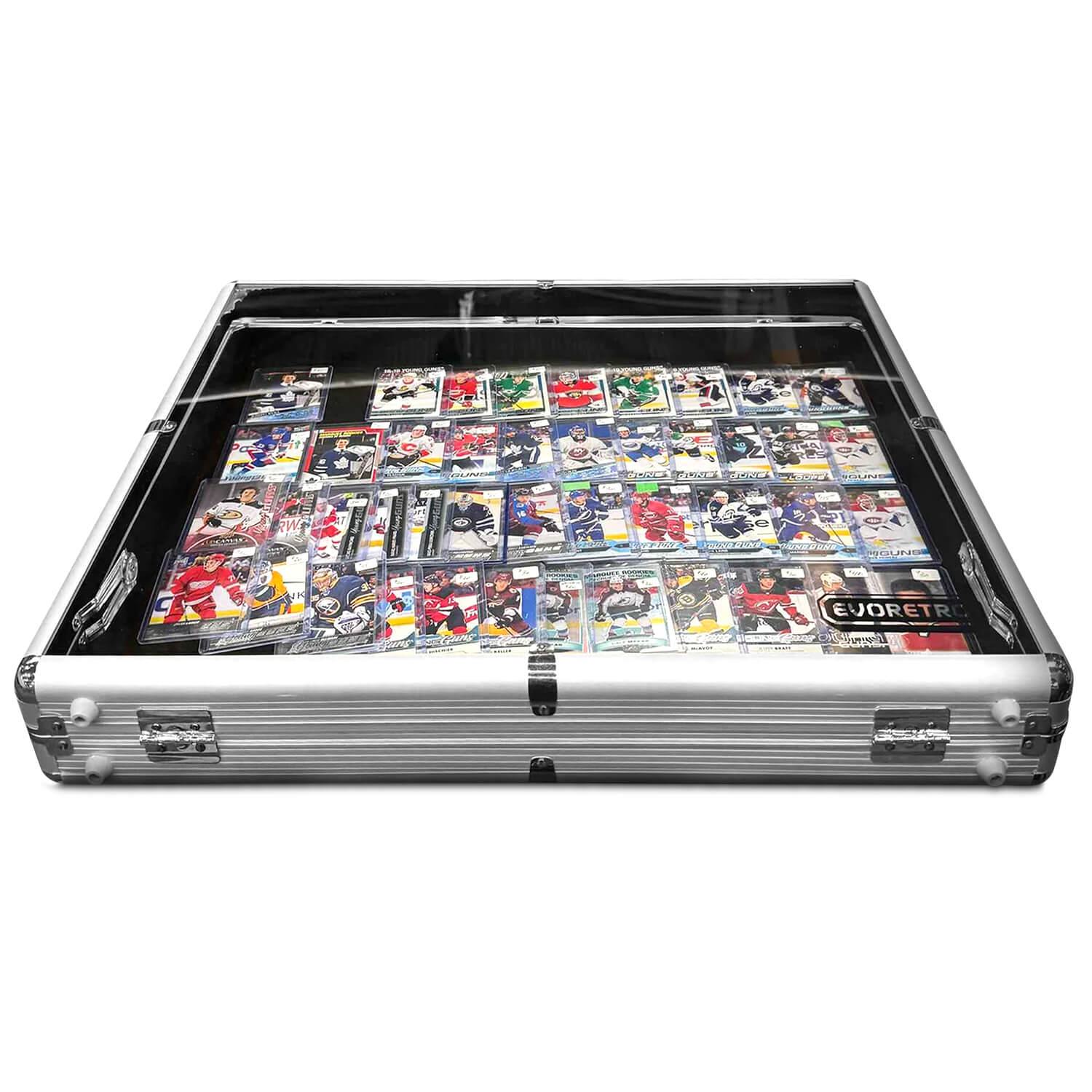 EVORETRO Acrylic Clear Top Display Vendor Trade Show showcase EVORETRO Canada Card Protectors  Squirtle Squad Card Shop.